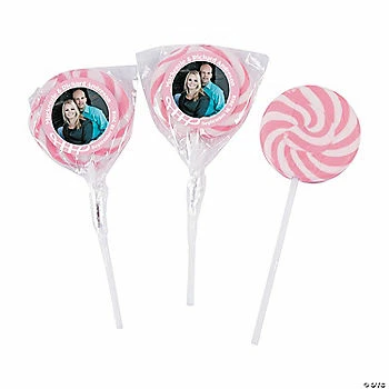 Best deal ✨ Light Pink Custom Photo Swirl Lollipops - 24 Pc. 🔥