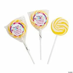 Deals 🎉 Personalized 🍬 Candy World Swirl Lollipops - 24 Pc. 👍