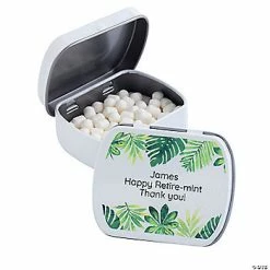 Promo 👏 Personalized Palm Leaf Mint Tins - 24 Pc. 🔥