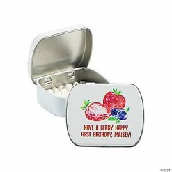 Outlet 🧨 Personalized Berry Mint Tins - 24 Pc. ⭐