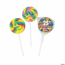 Brand new 🧨 Personalized “Happy 🥳 Birthday” Swirl Lollipops - 24 Pc. 💯