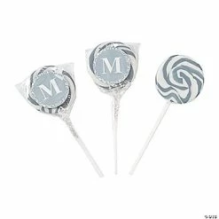 Brand new 👏 Personalized Silver Monogram Swirl Lollipops - 24 Pc. ✨