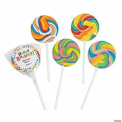 Flash Sale ✔️ Personalized 🎂 Birthday Celebration Swirl Lollipops - 24 Pc. 🤩