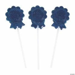 Cheap 🥰 Blue Award Ribbon Lollipops - 12 Pc. ✨