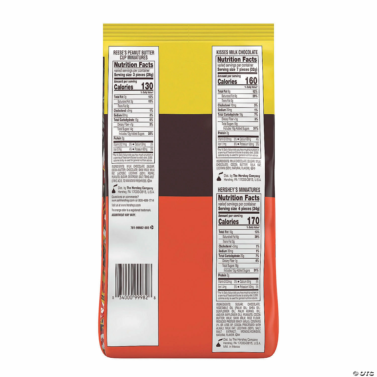 New 🥰 HERSHEY'S, REESE'S, KISSES Milk Chocolate 🍬 Candy Assortment, 35 oz 😀 - Image 3