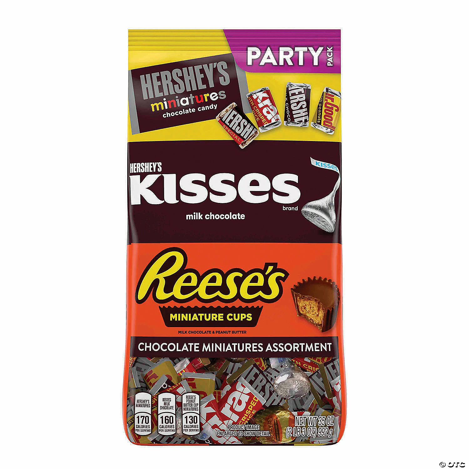 New 🥰 HERSHEY'S, REESE'S, KISSES Milk Chocolate 🍬 Candy Assortment, 35 oz 😀