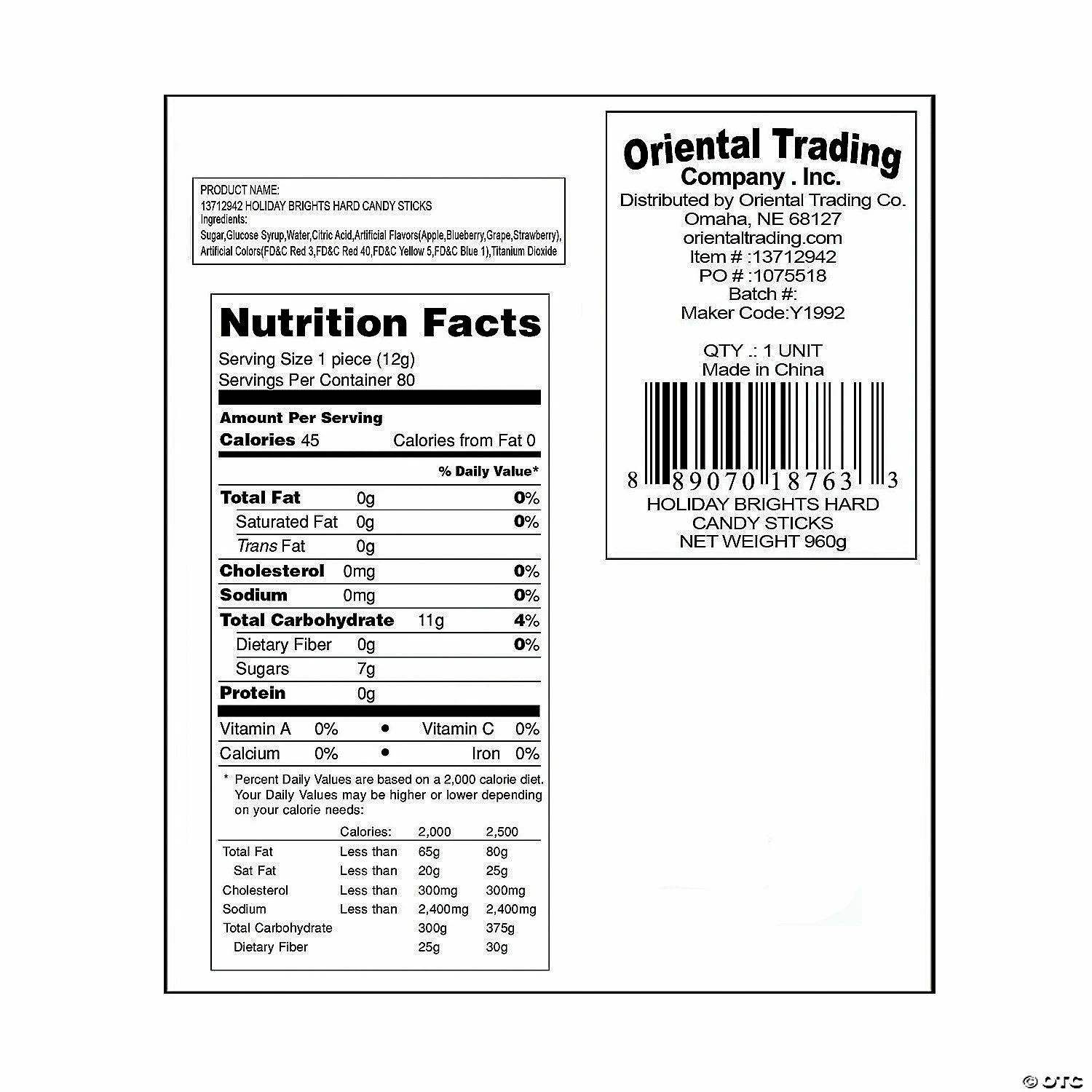 Budget 🔔 Holiday Brights Hard 🍬 Candy Sticks - 80 Pc. ✔️ - Image 2