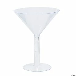 Outlet 🤩 Large Plastic Martini Glasses - 2 Ct. 🧨